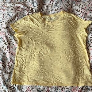 Madewell Short Sleeve Crewneck Tee in Pale Yellow